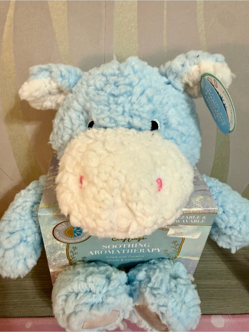 Cozy Hugs Plush Blue & White Stuffed Animal